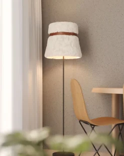 Glowing Ice Golvlampa | 50 cm | Ocean Blue leather