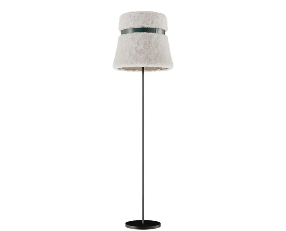 Glowing Ice Golvlampa | 40 cm | Ocean Blue leather