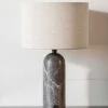 Gravity Bordslampa Large | Grå Marmor, Canvas