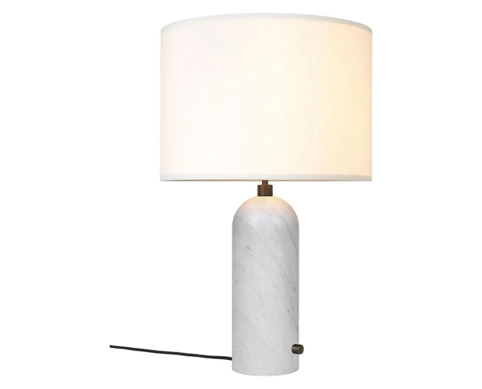 Gravity Bordslampa Large | Vit Marmor, Vit