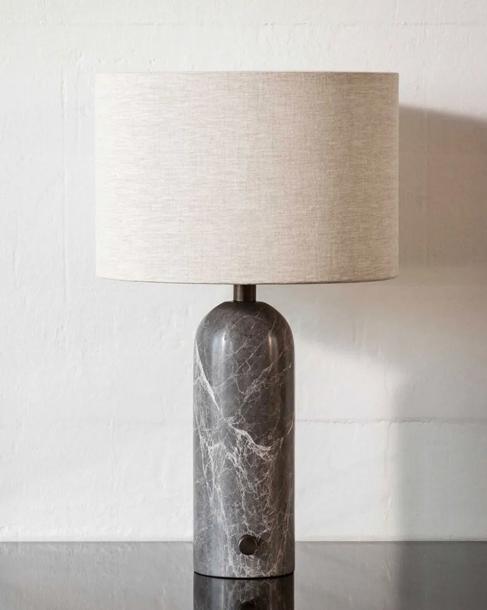 Gravity Bordslampa Large | Vit Marmor, Vit
