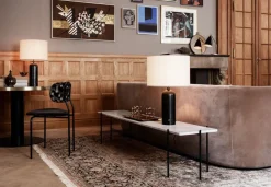 Gravity Bordslampa Small | Svart Marmor, Vit