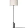 Gravity Golvlampa | Grå Marmor, Canvas