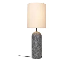 Gravity Golvlampa XL Hög | Grå Marmor, Canvas