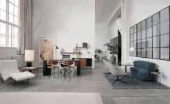 Gravity Golvlampa XL Hög | Grå Marmor, Canvas