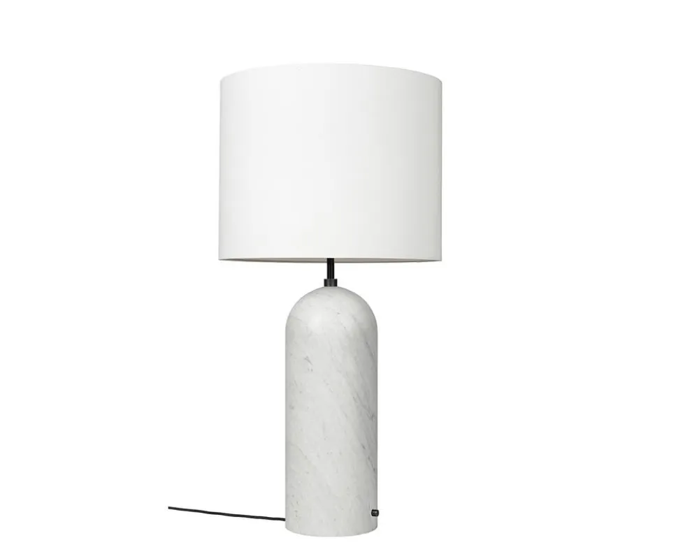Gravity Golvlampa XL Låg | Vit Marmor, Vit