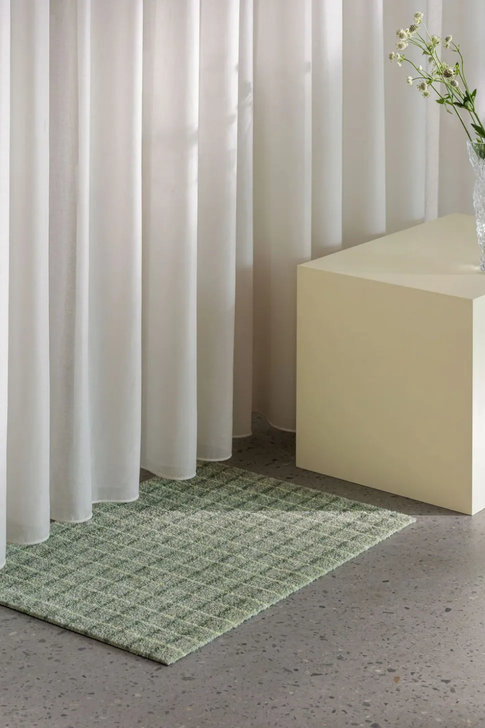 Grid Dörrmatta | Matcha Lemon 60x85