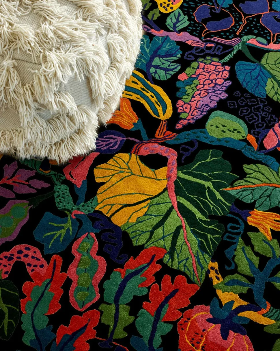 Heritage Garden Matta Ø220 Charcoal Multi