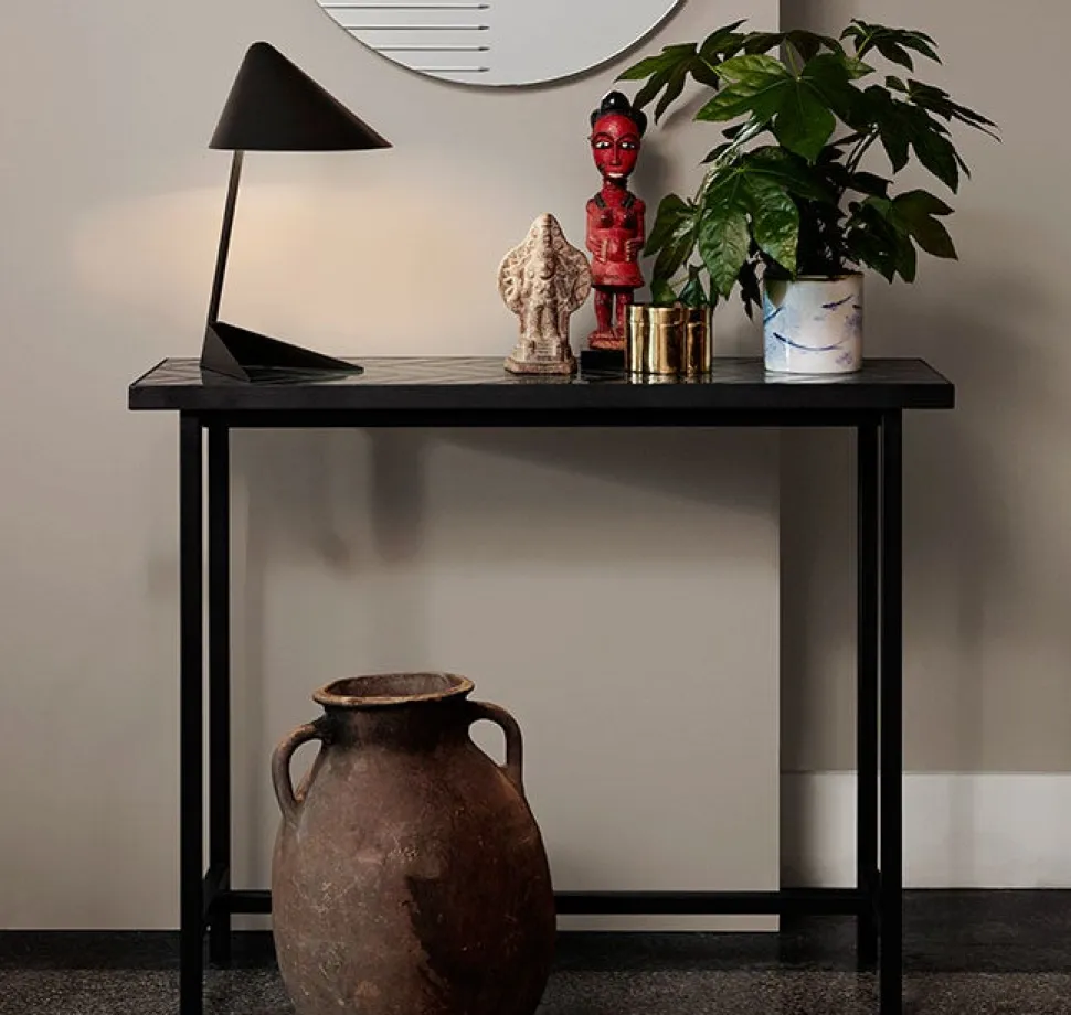 Herringbone Tile konsolbord Soft Black | Svart
