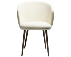 Hey Karmstol | Frosted Almond Bouclé | Beige Konstläder