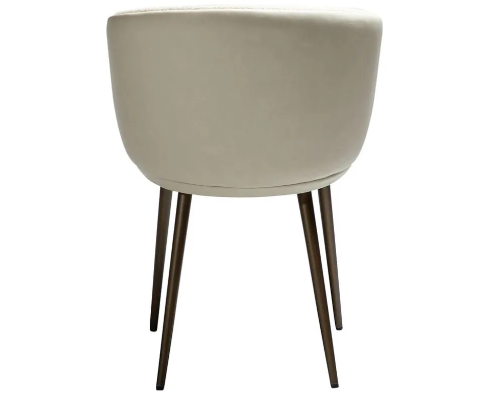 Hey Karmstol | Frosted Almond Bouclé | Beige Konstläder