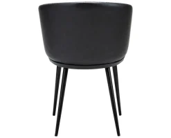 Hey Karmstol | Raven Black Bouclé | Svart Konstläder