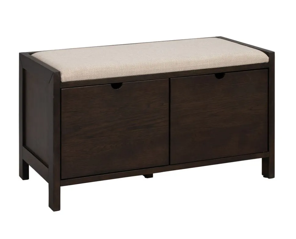 Hillmond Hallbänk | Brunlackad Ek