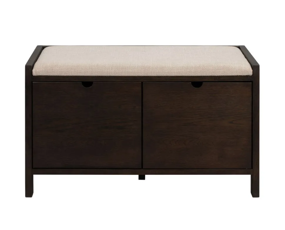 Hillmond Hallbänk | Brunlackad Ek