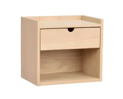 Hillmond Sängbord Vitpigmenterad Ek
