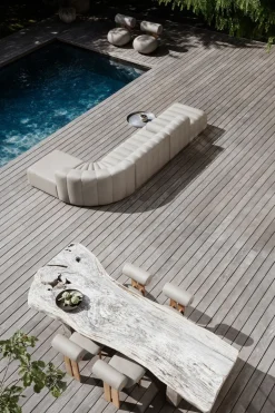 Hippo Lounge Chair Outdoor | Sunbrella Savane Whisper