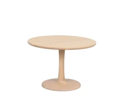 Hobart Soffbord | Ø60 | Vitpigmenterad Ek