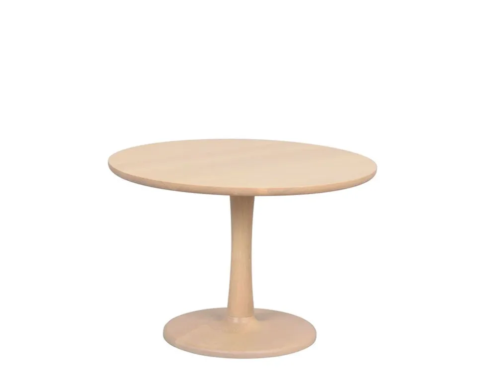Hobart Soffbord | Ø60 | Vitpigmenterad Ek
