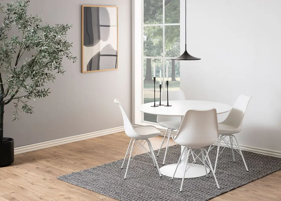 Ibiza Matbord Ø100 | Vit MDF