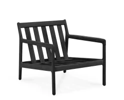 Jack Outdoor Loungefåtölj | Svartlackad, Natural