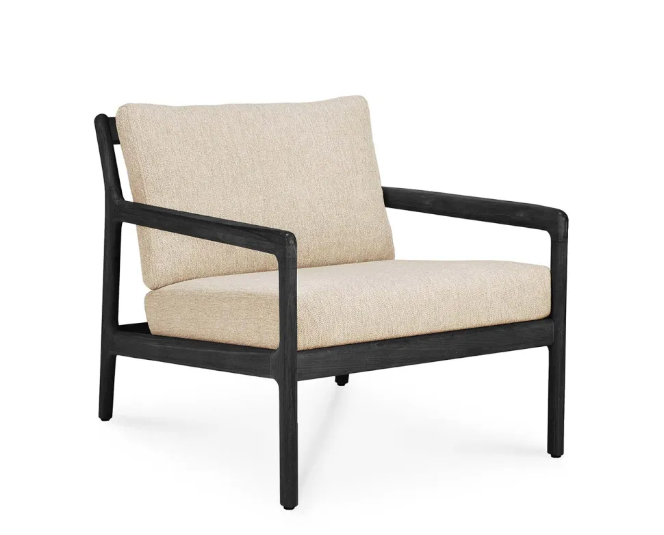 Jack Outdoor Loungefåtölj | Svartlackad, Natural