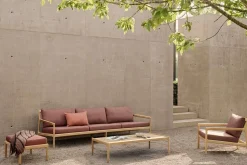 Jack Outdoor Loungefåtölj | Teak, Burgundy