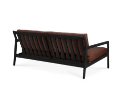 Jack Outdoor 2-sits Soffa | Svartlackad Teak, Burgundy