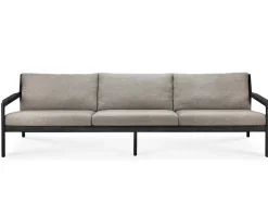 Jack Outdoor 3-sits Soffa | Svartlackad Teak, Mocha