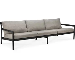 Jack Outdoor 3-sits Soffa | Svartlackad Teak, Mocha