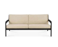 Jack Outdoor 2-sits Soffa | Svartlackad Teak, Natural