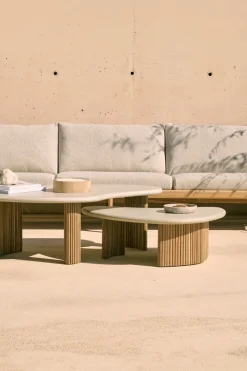 Jack Outdoor 3-sits Soffa | Svartlackad Teak, Natural