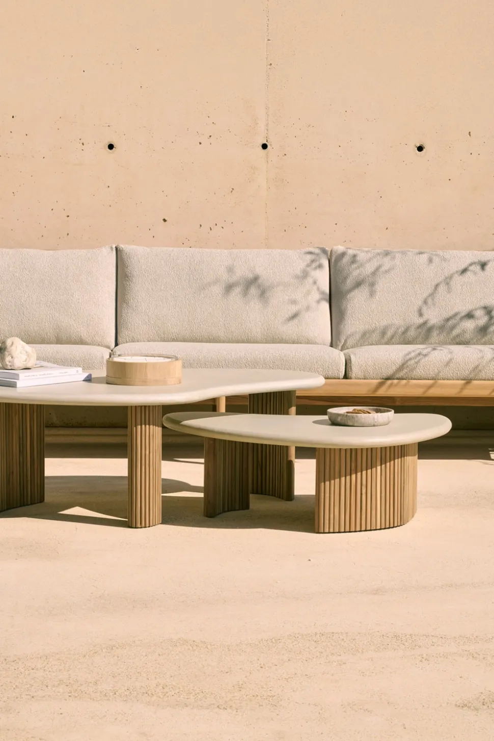 Jack Outdoor 3-sits Soffa | Svartlackad Teak, Natural