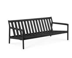 Jack Outdoor 2-sits Soffa | Svartlackad Teak, Off White