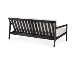 Jack Outdoor 2-sits Soffa | Svartlackad Teak, Off White