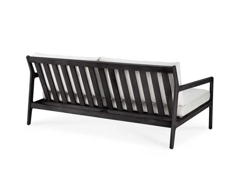 Jack Outdoor 2-sits Soffa | Svartlackad Teak, Off White