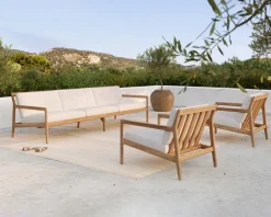 Jack Outdoor 3-sits Soffa | Teak, Off White