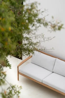 Jack Outdoor 2-sits Soffa | Teak, Off White