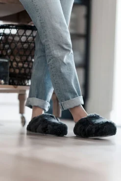 Jenny Fårskinnstofflor Stone | Storlek 36