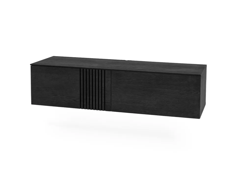 Joel Mediabänk 120 cm | Svartbetsad Ek