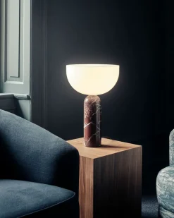 Kizu Bordslampa Small | Rosso Levanto Marble