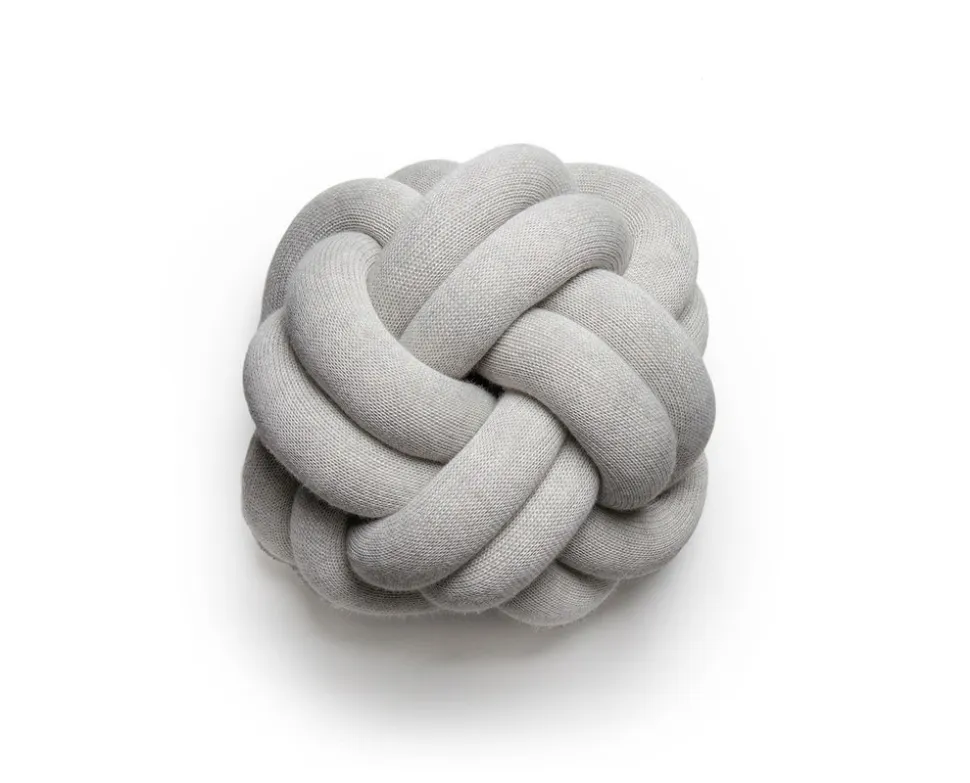 Knot Cushion | White-Grey