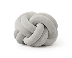 Knot Cushion | White-Grey