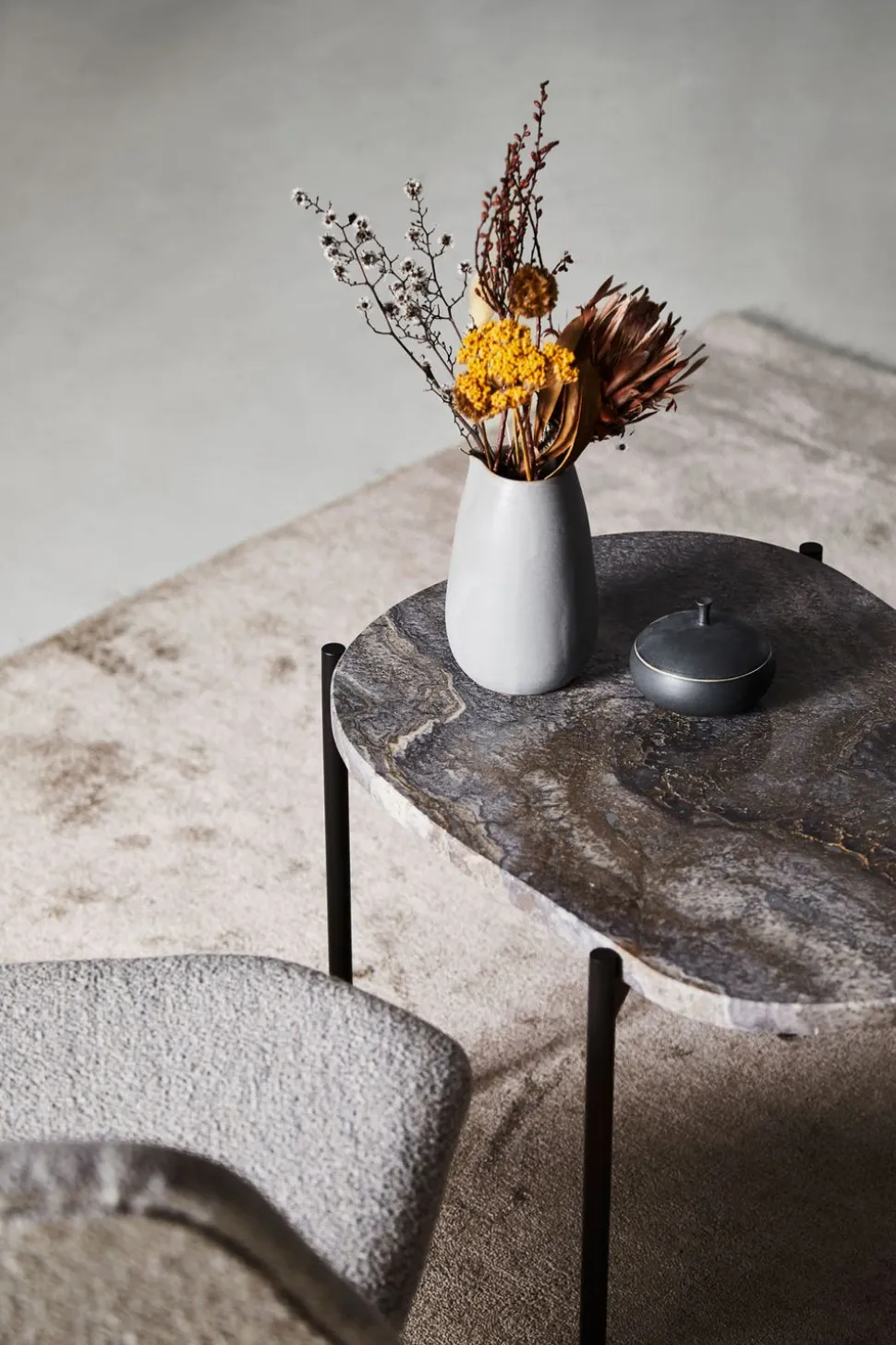La Terra Bord Medium | Grey Melange Travertine