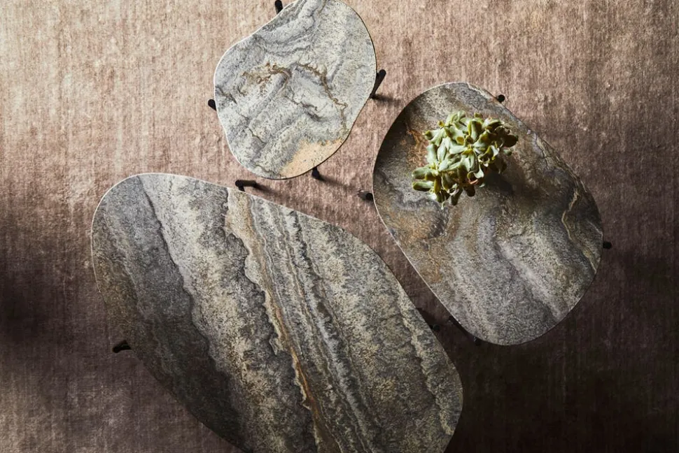 La Terra Bord Medium | Grey Melange Travertine