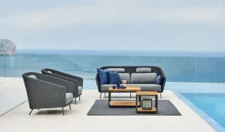 Level Soffbord Rektangulärt | Lavagrå | Teak