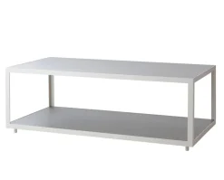 Level Soffbord Rektangulärt | Vit | Ljusgrå Keramik