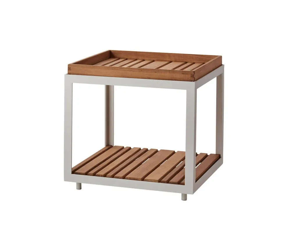 Level Soffbord Small | Vit | Teak