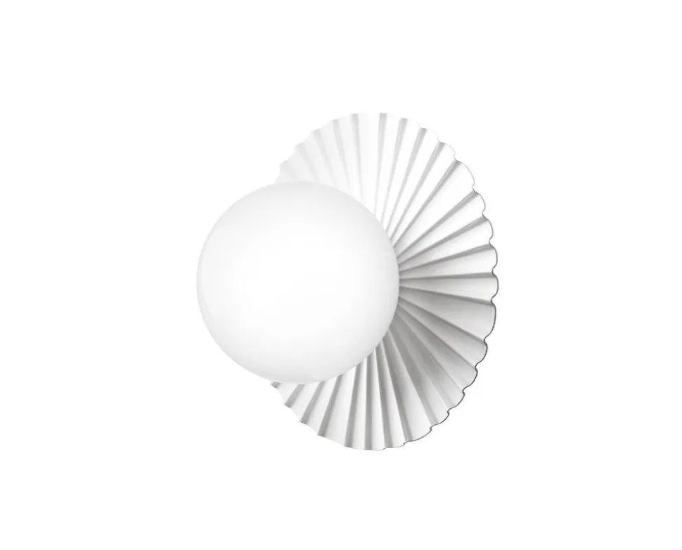 Liila Muuse Vägg-/Taklampa, Small | White/Opal