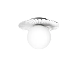 Liila Muuse Vägg-/Taklampa, Small | White/Opal