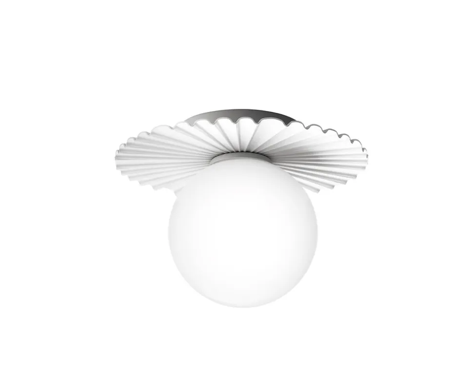 Liila Muuse Vägg-/Taklampa, Small | White/Opal